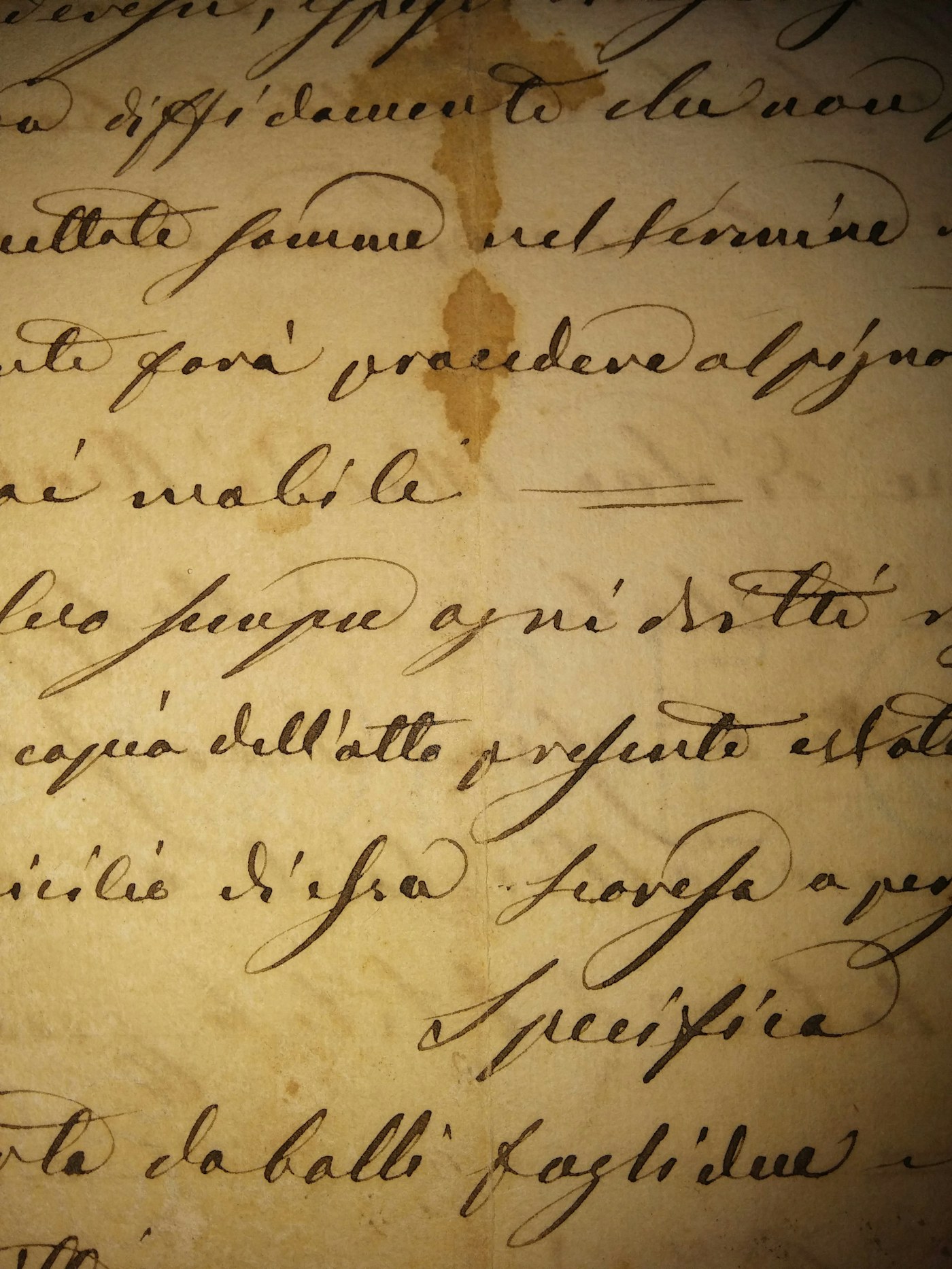 Detail of an aged handwritten manuscript